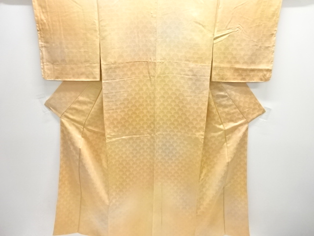 JAPANESE KIMONO / TSUKESAGE IROMUJI / WOVEN FLOWER SEIGAIHA